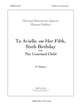 To Avielle, on Her Fifth, Sixth Birthday SATB choral sheet music cover